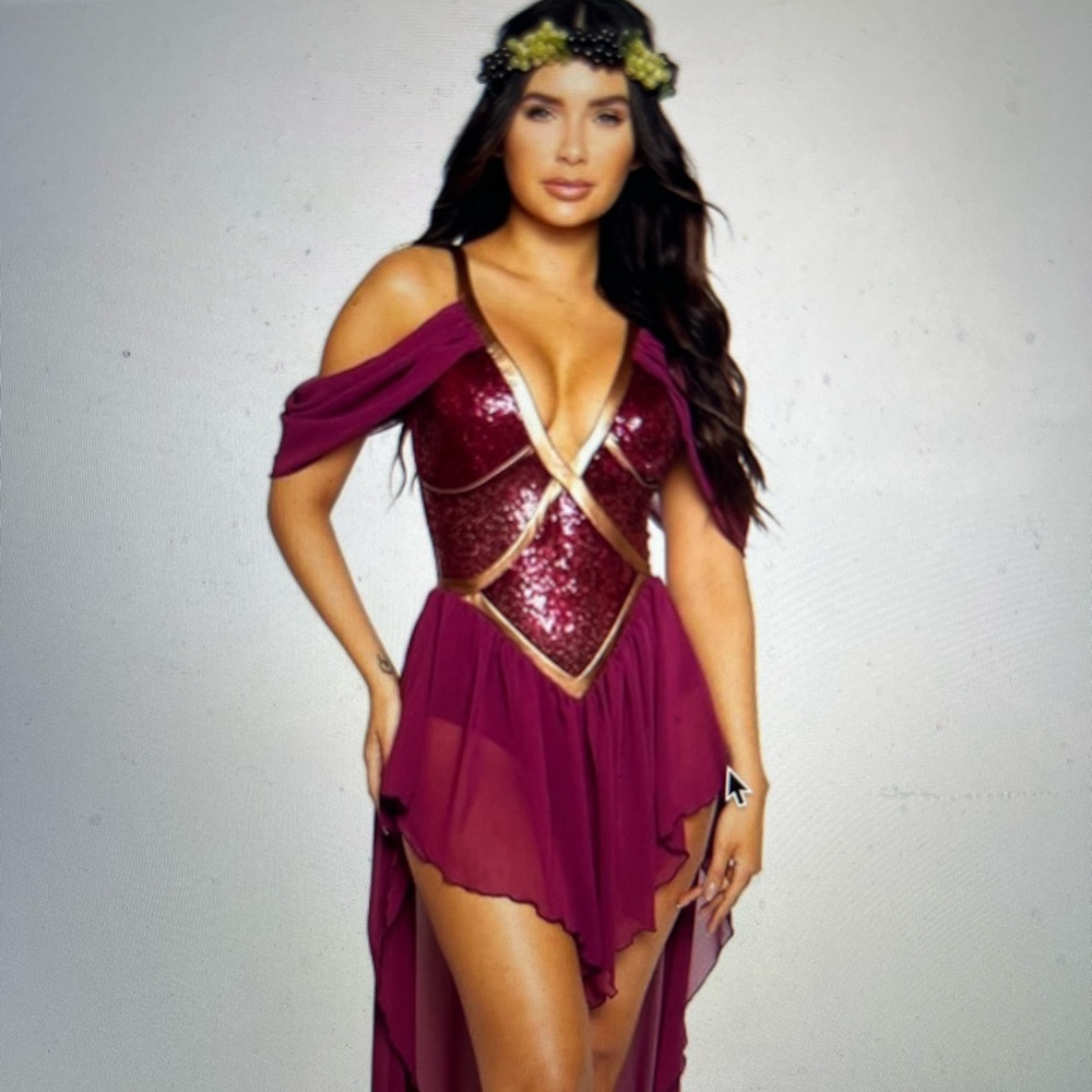 Roma Costume Wine Goddess 2 piece size small Halloween ready
